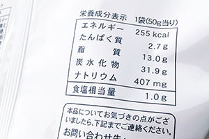 食品表示についての写真